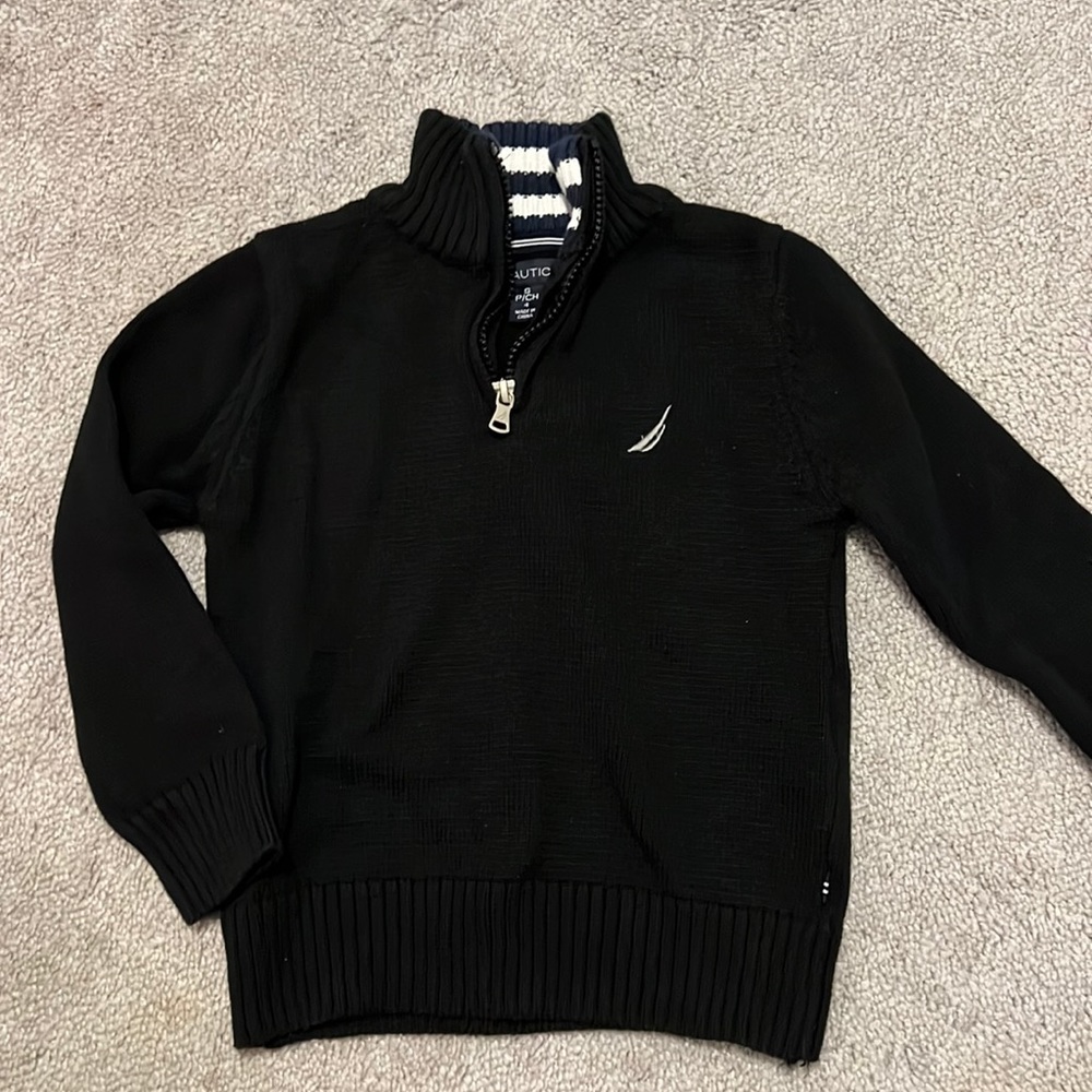 Mock Neck Quarter Zip Sweater